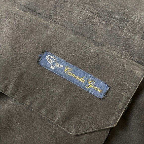 Canada Goose Men's Dark Gray Parka Jacket with Fur Hood - Picture 5 of 13